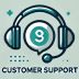 Customer Support icon with headset symbol