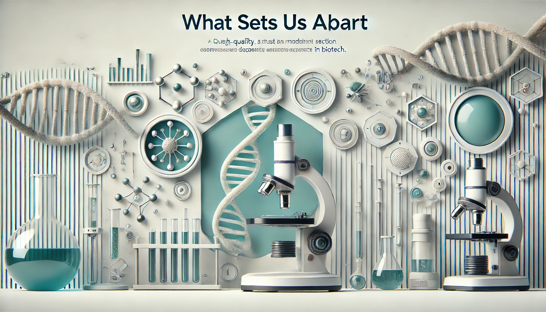 What Sets Us Apart banner with lab and DNA